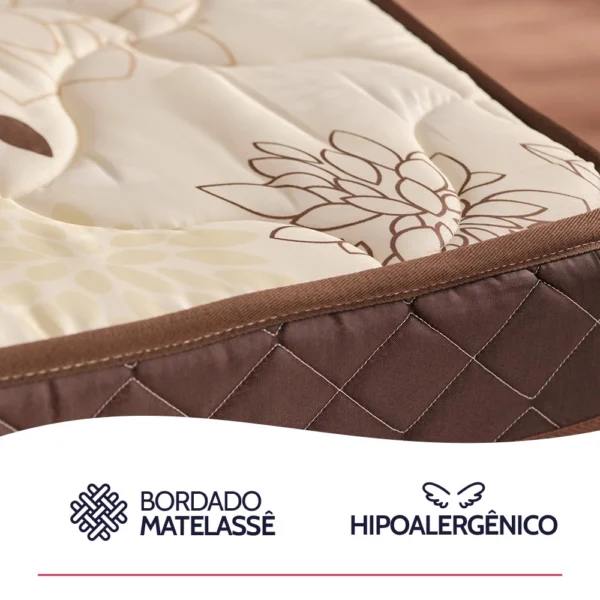 Colchão Casal Ortopédico Firme Espuma D33 Antialérgico Certificado Bege 138x188x24cm – bf Colchoes - Image 2